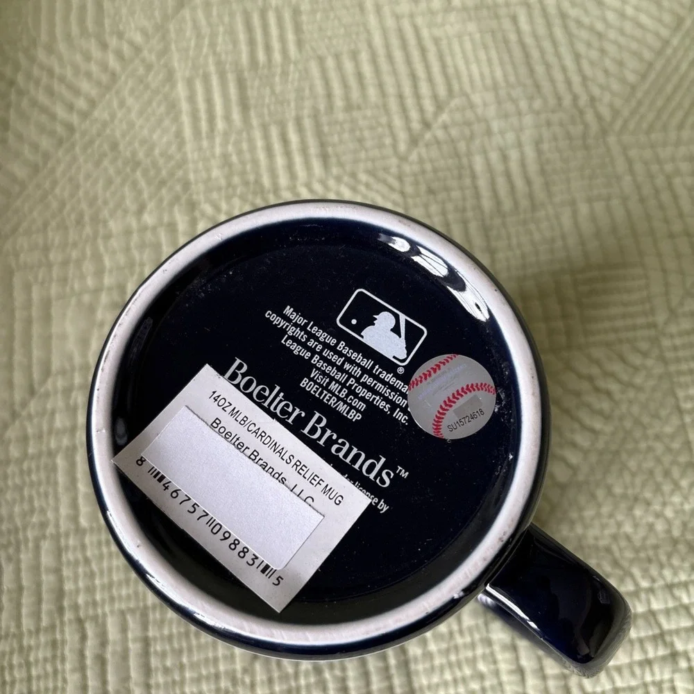 StLouis Cardinals Boelter Brands Ceramic Coffee Mug MLB Red Navy Baseball Sculpt